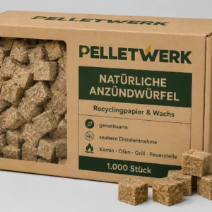 Cubetti accendifuoco naturali in carta e cera – 1.000 pezzi