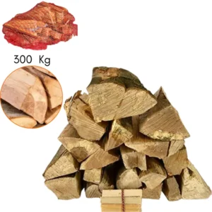 Legna da Ardere Sacco 300 Kg Faggio per Camini e Stufe Tronchetti di Legna Secca Accendifuoco Pronti all'Uso