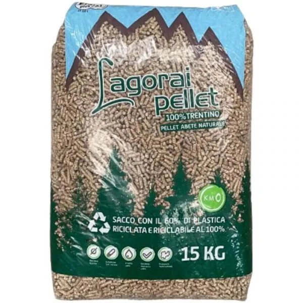 Pellet di legno di abete ENplus A1 – Bancale 70 sacchi da 15 kg (1.050 kg)